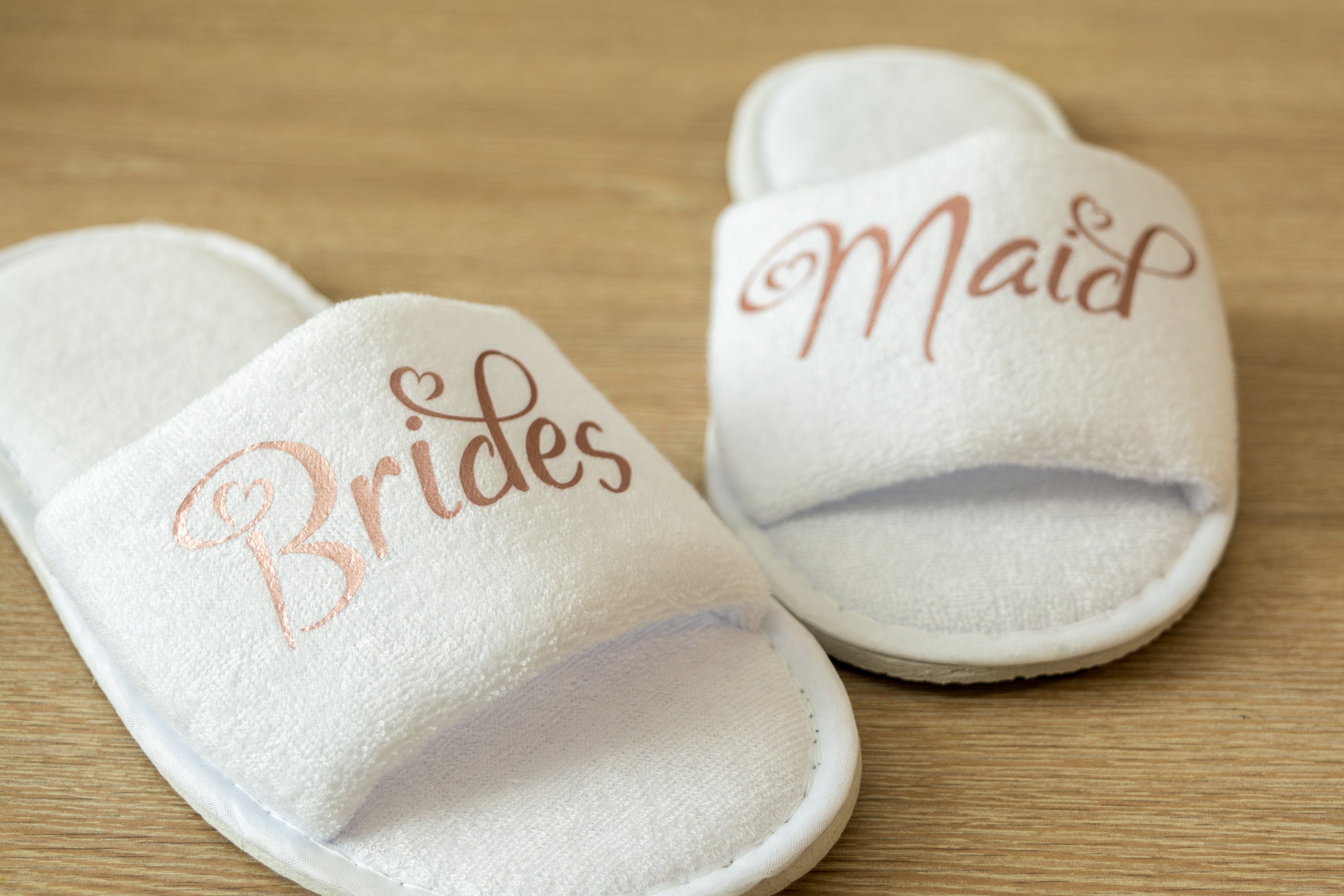 Bride Slippers Personalised Wedding Slippers Bridesmaid | Etsy