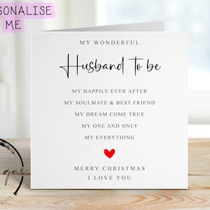 Future carte de Noël pour mari - âme sœur et meilleur ami - citation carte de voeux pour lui