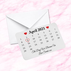 Portafoglio in metallo con ricordo sentimentale personalizzato, il giorno in cui siamo diventati fidanzati, fidanzati, mogli, mariti, regalo