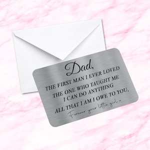 Vaderdagcadeau Sentimental Keepsake Metal Wallet Card