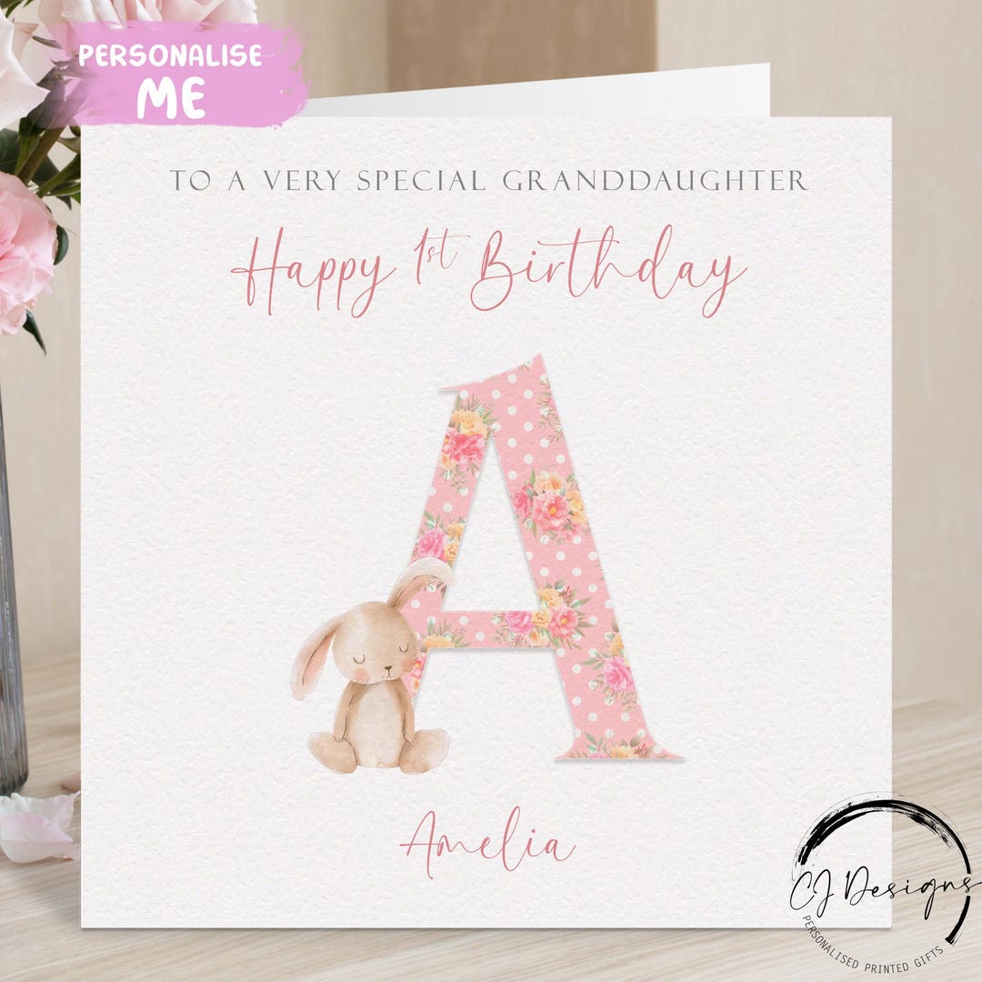 WHITE COTTON CARDS Gorgeous Granddaughter 4, Pink Bunny Handmade Age 4 Birthday Card, Ngd4 : Buy Online At Best Price In KSA - Souq Is Now - View #3