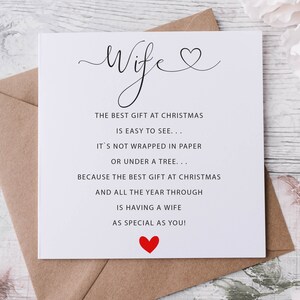 Kerstkaart voor vrouw, kaart voor haar, vrolijk kerstgedicht Gepersonaliseerde wenskaart