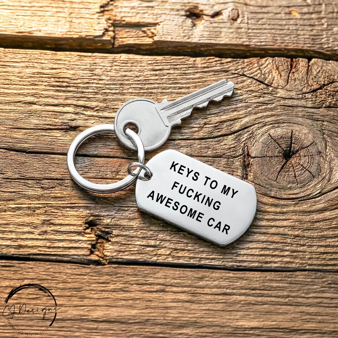 New Driver Keyring, Funny Personalised Engraved Car Gift - Etsy
