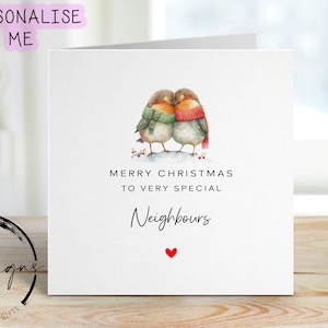 Buren-kerstkaart - Loving Robin Couple-kaart en rood hart