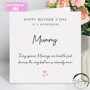 Mama Mutter Tages Karte, wirklich etwas Besonderes - Pink Herzen JEDE BEGRIFFUNG