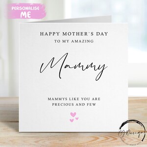 Mammy Muttertagskarte - Precious & Few zitieren mit jedem Wortlaut, Grußkarte To My / To Our