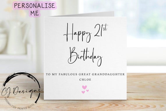GRANDDAUGHTER BIRTHDAY CARD 9" X 6" HIGH QUALITY LARGE VERSE