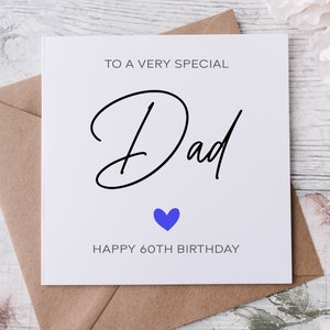 Biglietto di auguri personalizzato per il compleanno del papà, parente speciale, buon compleanno, biglietto di auguri per lui 30°, 40°, 50°, 60°, 70°, 80°, qualsiasi età