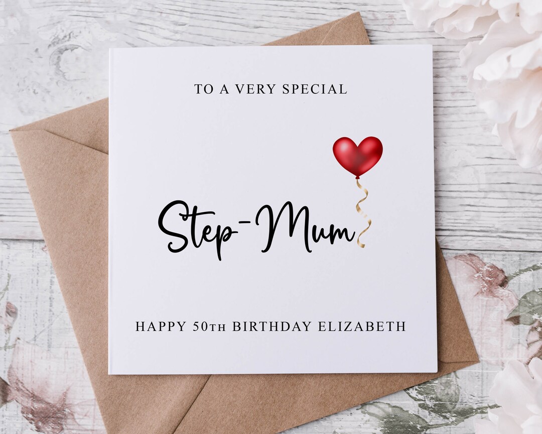 Personalised Step-mum Birthday Card Special Relative Happy - Etsy