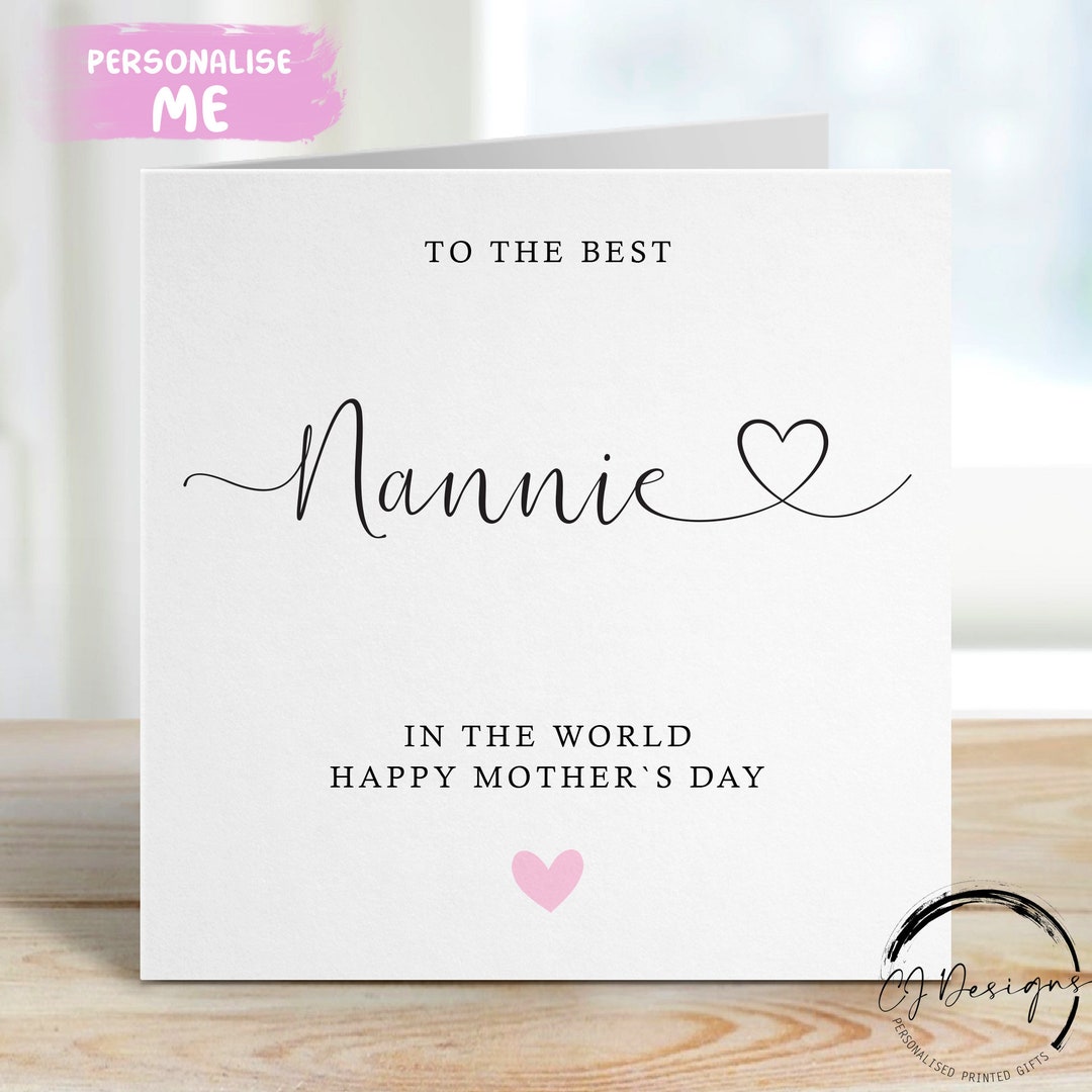 Printable Card Mother S Day Nannie