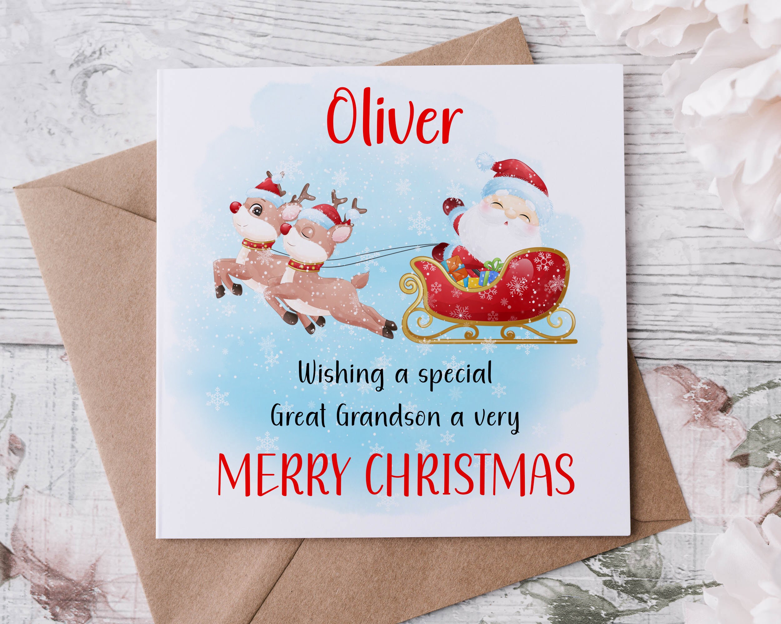 Tarjeta De Navidad Original Y Divertida Para Papá, Mamá, Marido O Esposa - Gran Formato A5 Con Sobre