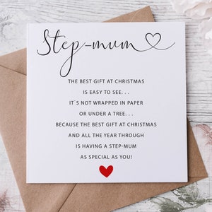 Carte de Noël pour belle-mère, carte pour elle, carte de voeux personnalisée poème joyeux Noël