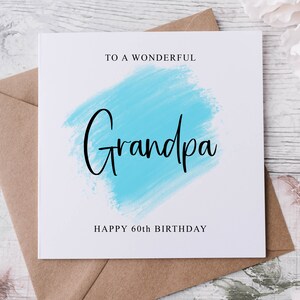 Tarjeta de cumpleaños personalizada para abuelo, abuelo especial, feliz cumpleaños, tarjeta para él, 50, 60, 70, 80, 90 años