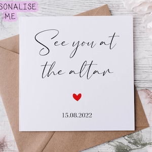 Carte personnalisée « Rendez-vous à l'autel » Carte de mariage pour le marié, carte pour la mariée, pour ma femme, pour mon mari