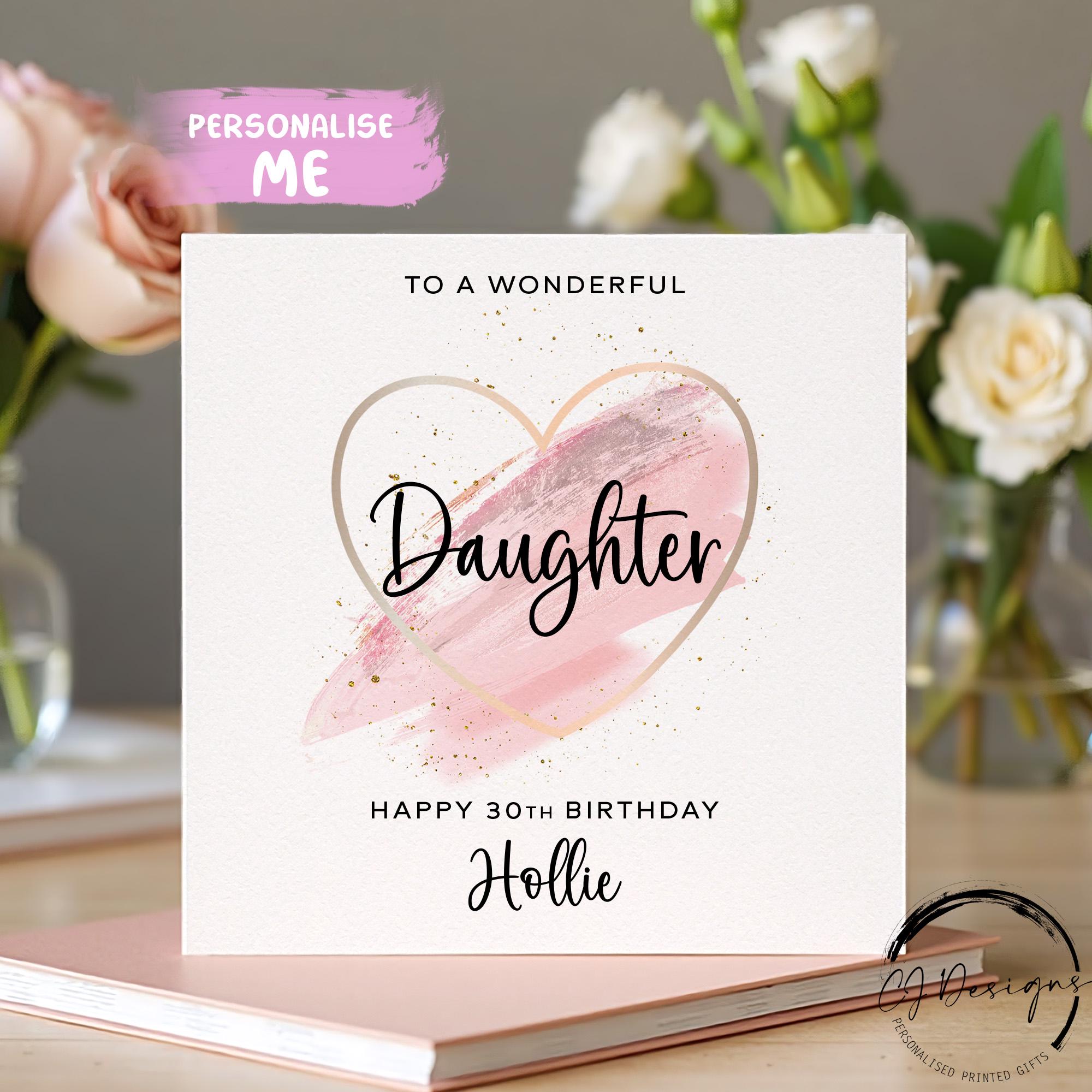 Daughter Happy Birthday Card Rush Design - View #4