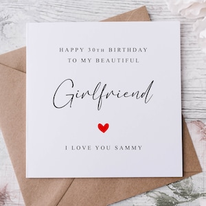 Personalised Girlfriend to be Birthday Card- Greeting Card Customised with Name and Any For Her 30th 40th 50th 18th 21st 60th 70th