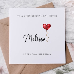 Personalisierte Geburtstagskarte für Schwiegertochter, spezielle Verwandte, alles Gute zum Geburtstag, Alterskarte für ihren 30., 40., 50., 60., 70., 80.,