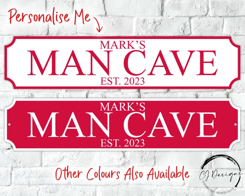 Personalised Man Cave Street Sign Road Sign Weatherproof, Hot tub, Home Pub Decor Garden Decoration Fathers Day Gift image 4