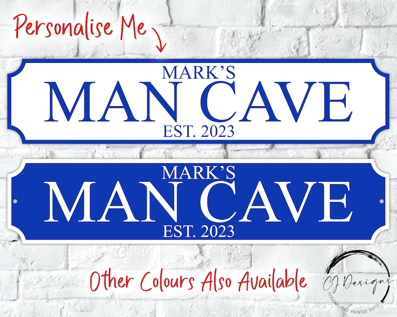 Personalised Man Cave Street Sign Road Sign Weatherproof, Hot tub, Home Pub Decor Garden Decoration Fathers Day Gift image 3