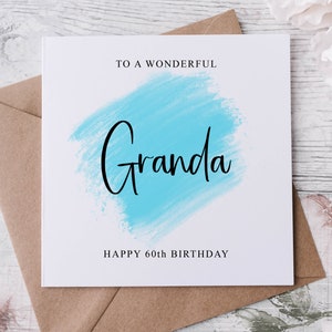 Tarjeta de cumpleaños personalizada para abuelo, abuelo especial, feliz cumpleaños, tarjeta de edad para él, 50, 60, 70, 80, 90