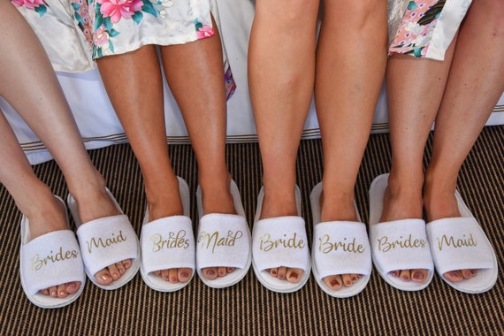 personalised wedding slippers