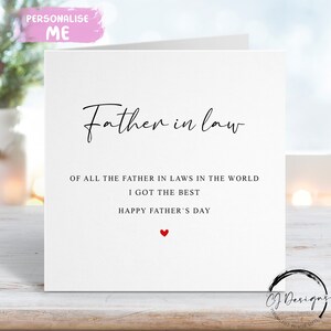 Carte de fête des pères pour beau-père, j'ai le meilleur beau-père du monde avec un coeur rouge
