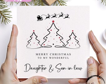 Weihnachtskarte Für Tochter Und Schwiegersohn – Mit Herzlichem Innentext, Inkl. Umschlag