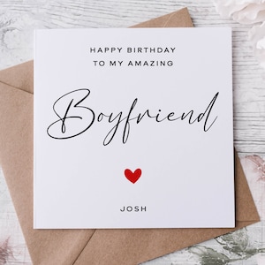 Carte d'anniversaire personnalisée pour petit ami, partenaire spécial, joyeux anniversaire, carte d'âge pour lui, 50e, 60e, 70e, 80e, 90e