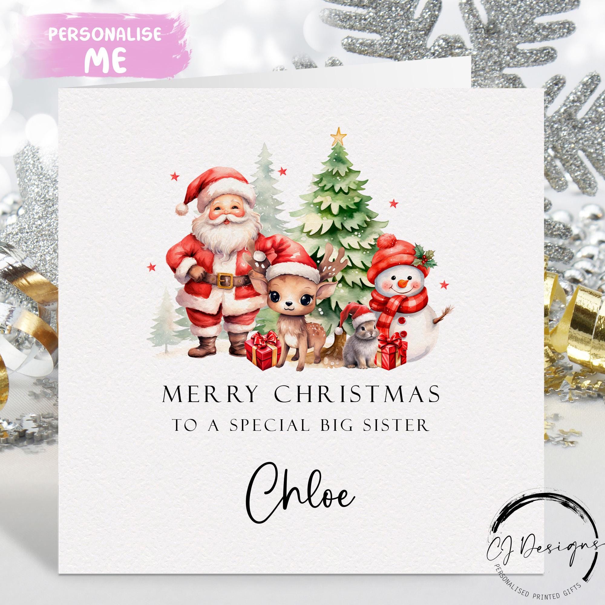 To The Loveliest Sister Embellished Christmas Card Hand-Finished – Love - View #10