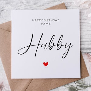 Carte d'anniversaire de joyeux anniversaire à mon mari, carte pour l'anniversaire de son mari