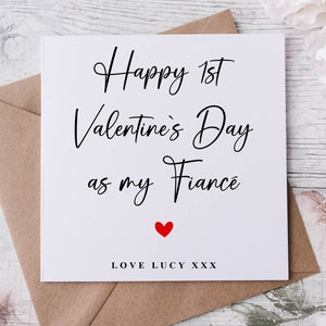 Personalised Fiance/ Fiancee Valentines Card 1st Valentines as My ...