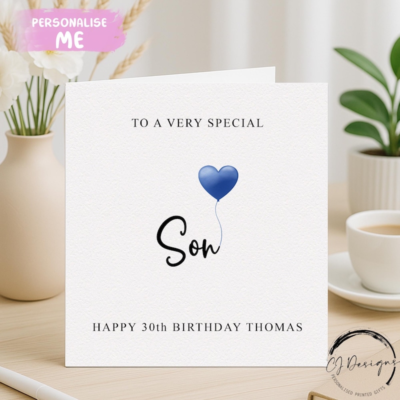Large Birthday Card Son 30th - Etsy UK