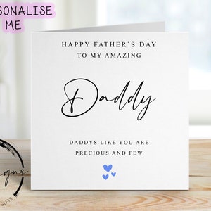 Carte de fête des pères papa - Les papas comme vous sont précieux et rares- Carte de voeux- Carte pour lui