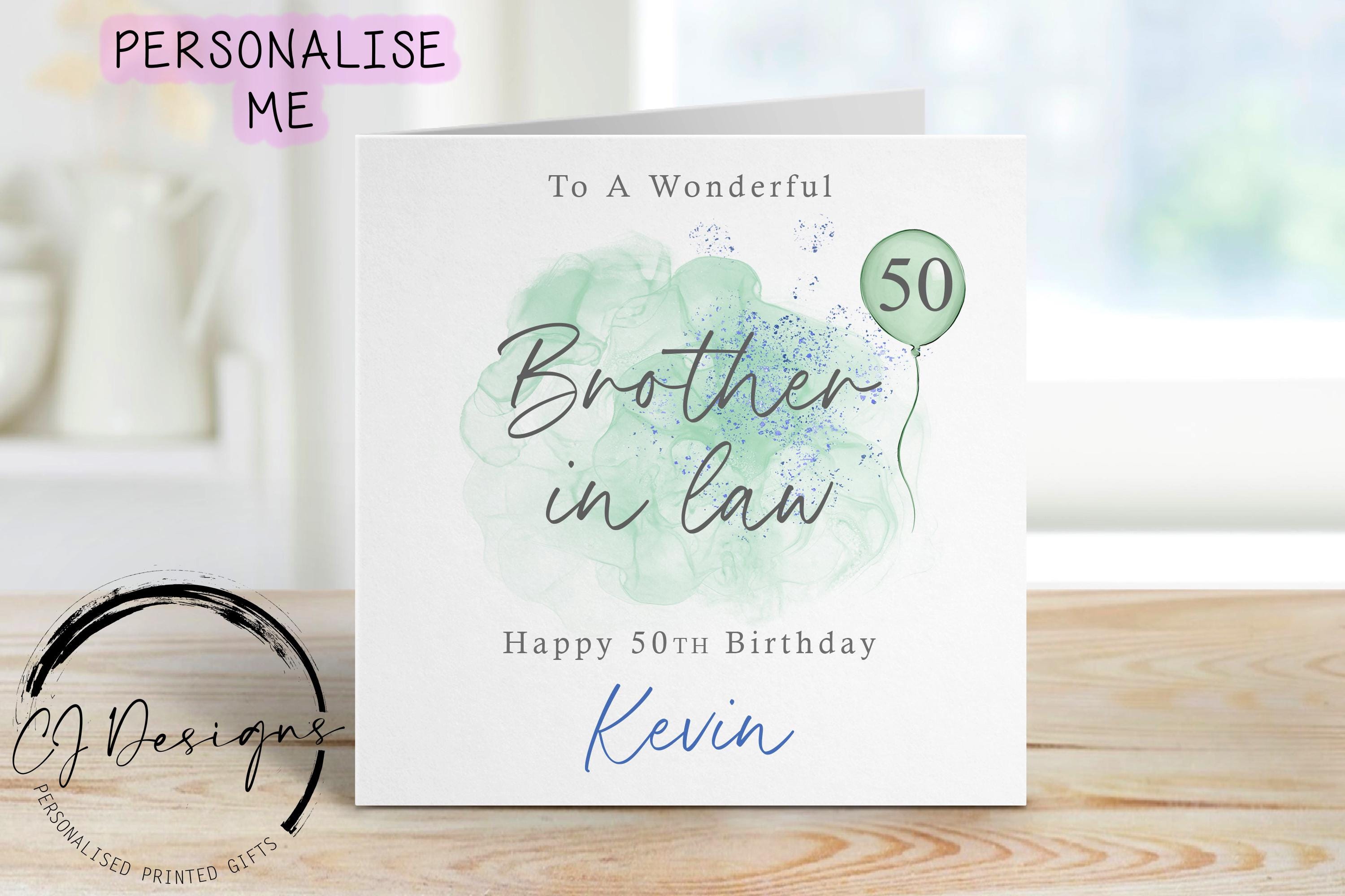 Biglietto di auguri di compleanno per cognato con design