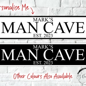 Personalised Man Cave Street Sign Road Sign Weatherproof, Hot tub, Home Pub Decor Garden Decoration Fathers Day Gift image 1