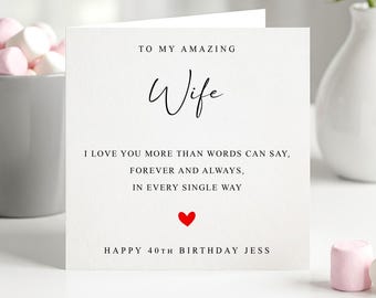 Gepersonaliseerde verjaardagskaart vrouw - I Love You-wenskaart aangepast met naam