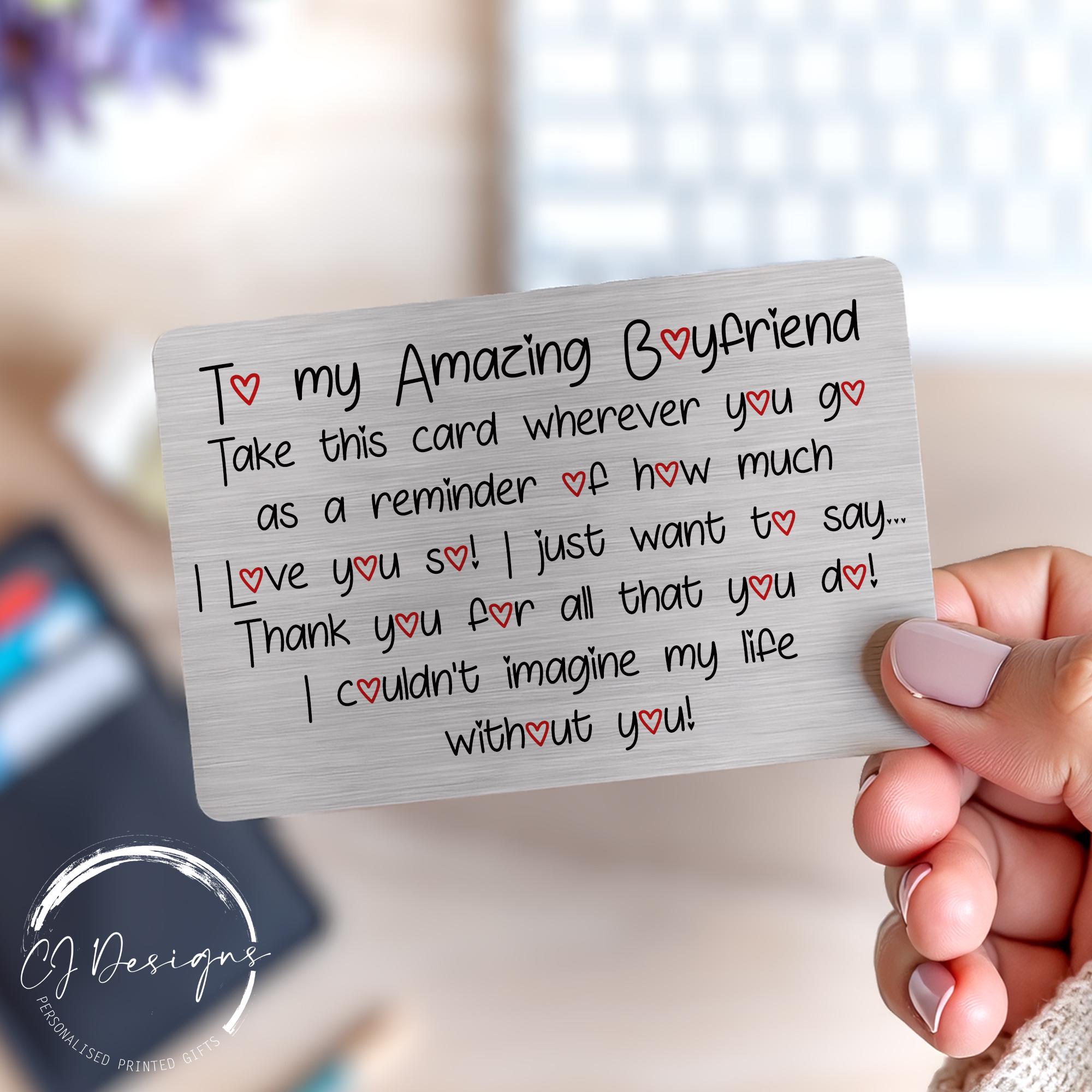 Emideary Geschenk Für Meine Freundin - 'Ich Liebe Dich' Wallet Card Zum Geburtstag & Valentinstag