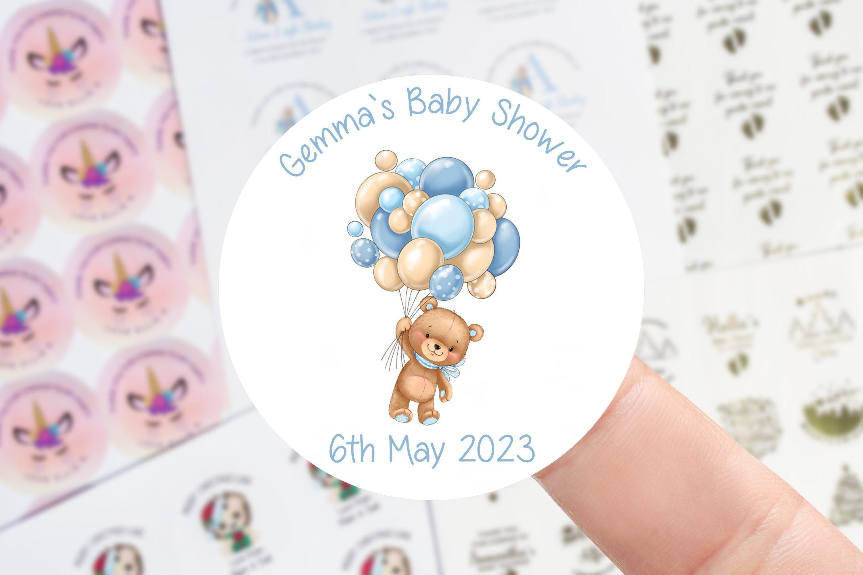 Pack De 504 Pegatinas Redondas De Baby Shower Para Niño, Diseño De Osito, 1,9 Cm De Diámetro, Ideales Para Envoltorios De Regalos Y Dulces