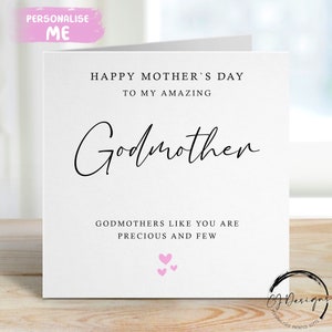 Godmother Moederdagkaart - Precious & Few-citaat met enige tekst, wenskaart voor mij/ons