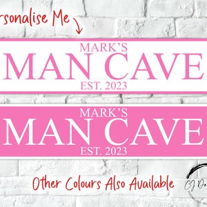 Personalised Man Cave Street Sign Road Sign Weatherproof, Hot tub, Home Pub Decor Garden Decoration Fathers Day Gift image 2