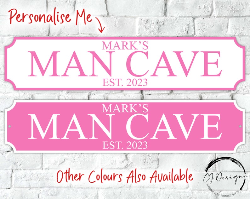 Personalised Man Cave Street Sign Road Sign Weatherproof, Hot tub, Home Pub Decor Garden Decoration Fathers Day Gift image 2