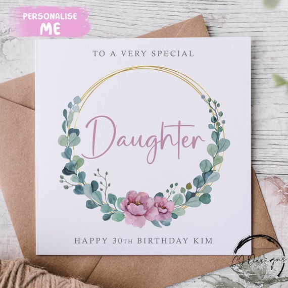 Old English Co. To A Very Special Daughter Birthday Card - Sweet Cute - View #5