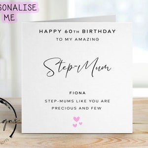 Carte d'anniversaire personnalisée de belle-mère - Précieuses et rares citations, quel que soit l'âge ou le nom, carte de voeux 30, 40, 50, 60, 70, 80, 90, 100