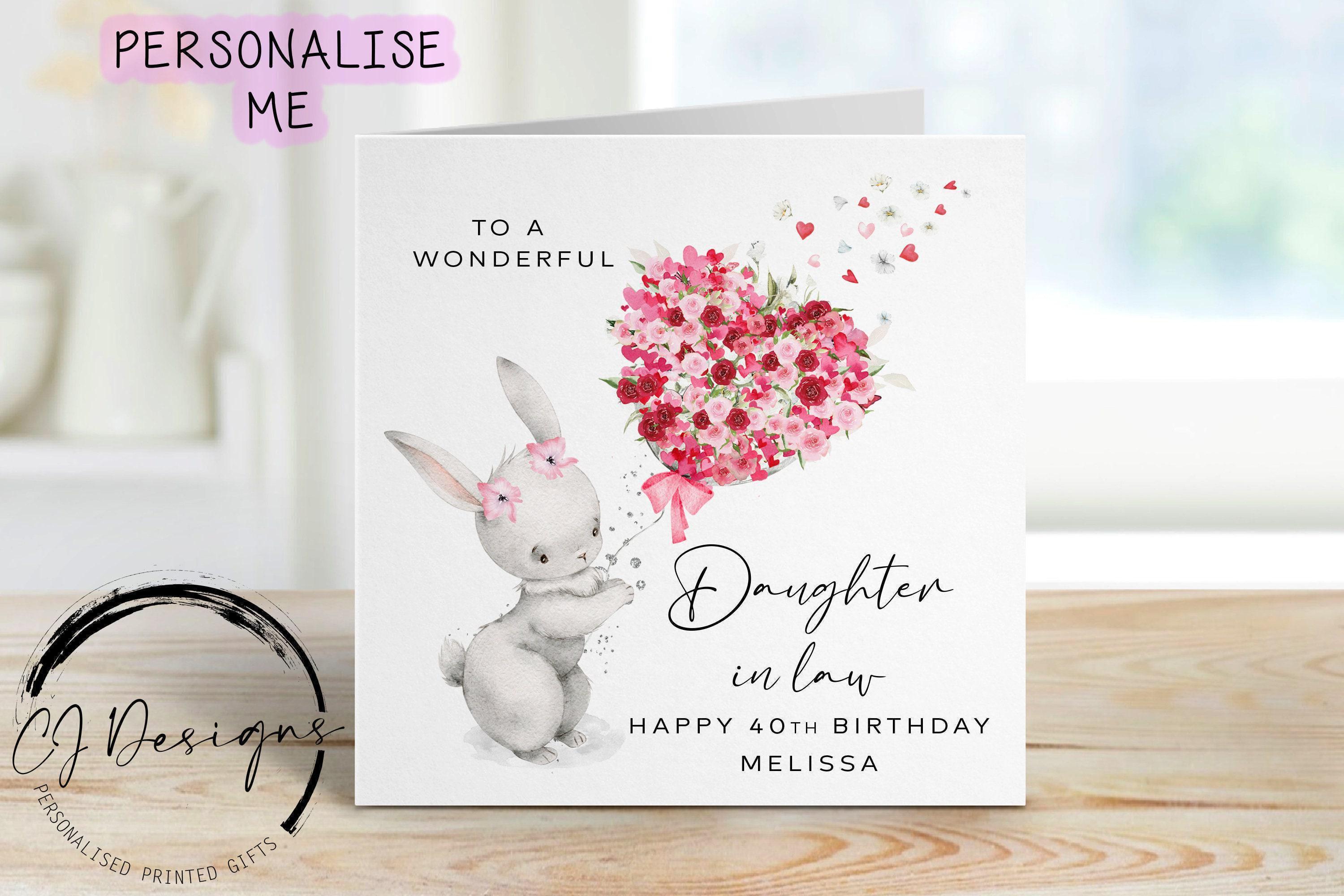 ICG Biglietto Di Compleanno Per Nipote Con Coniglietto E Palloncini, Finitura Laminata Rame, 190x162 Mm