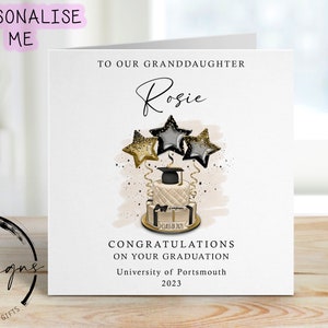 Biglietto di laurea personalizzato per nipote - con berretto e pergamena - nome e tessera universitaria Torta a tema oro/palloncini Incredibile nipote