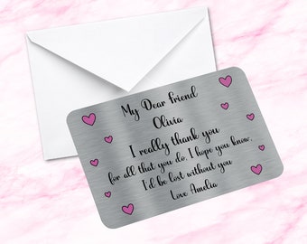Dear Friend Bff Card Etsy