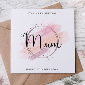 Personalisierte Mama Geburtstagskarte, spezielle Verwandte, alles Gute zum Geburtstag, Alterskarte für ihn 30., 40., 50., 60., 70., 80., jedes Alter
