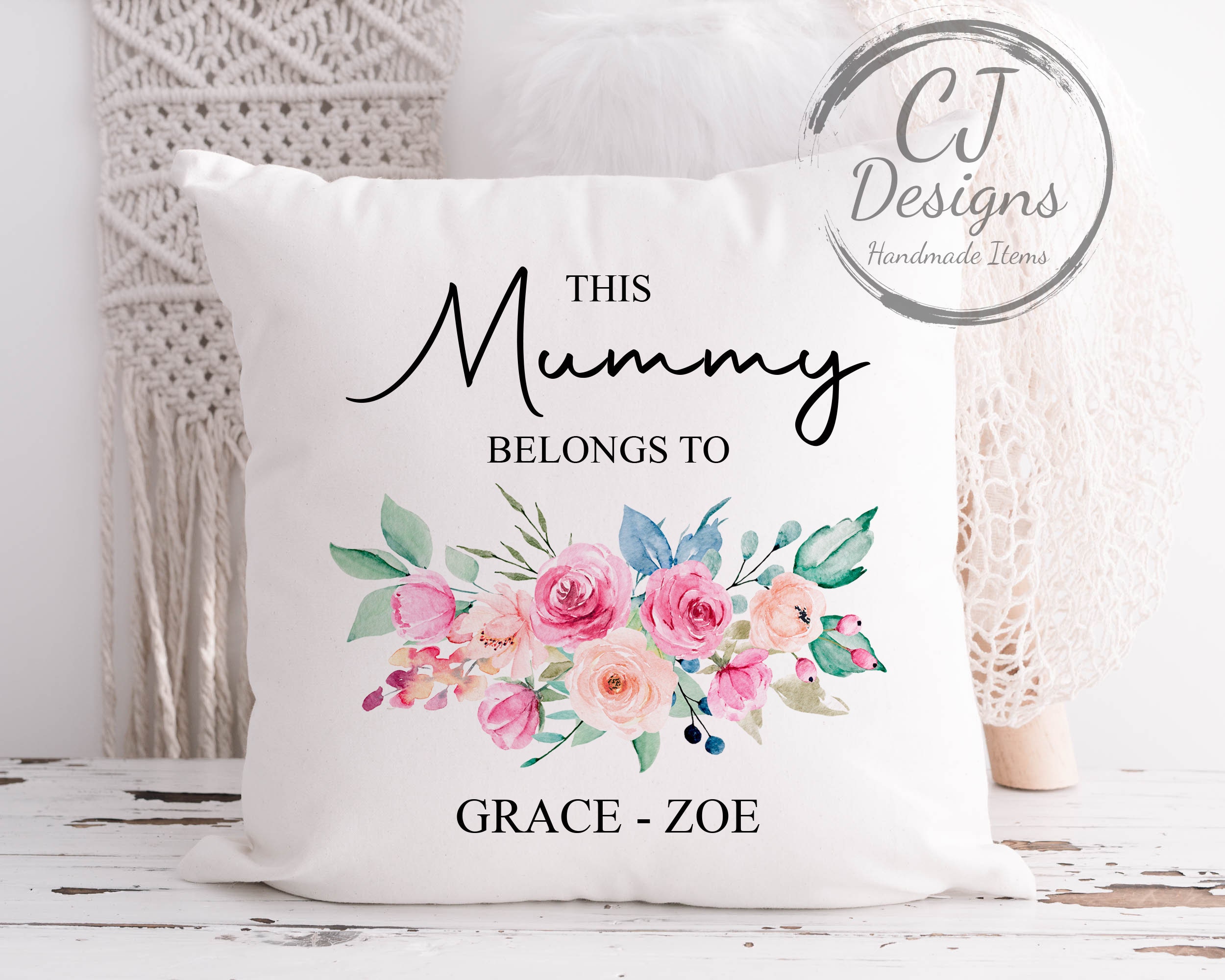 Personalised This Grandma Belongs To Cushion Cover - Mothers Day