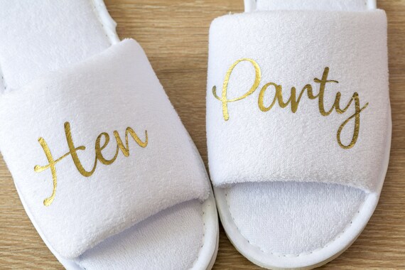 personalised hen party slippers