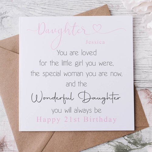 Personalised Birthday Card 16th 18th 21st Granddaughter Sister - Etsy UK